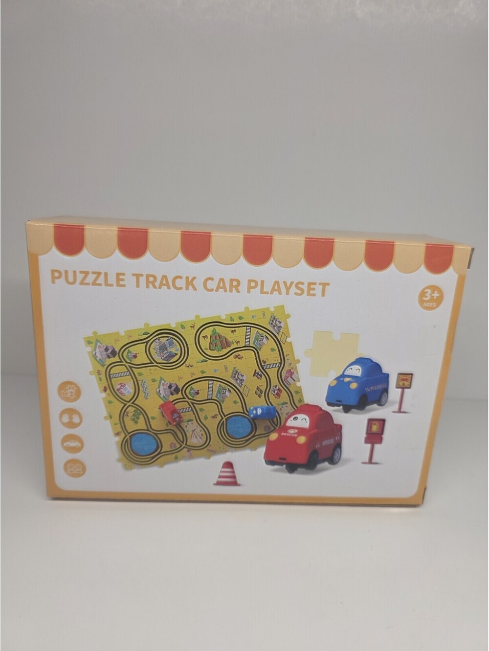 Beby ButyToddler Toys (3+)  64 Jigsaw Puzzle Race Track Car Set for Boys/Girls